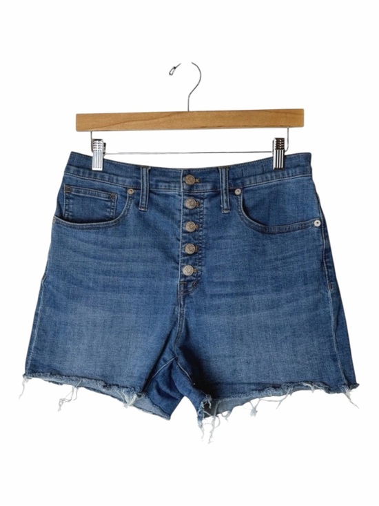 Madewell Pants - Madewell Denim Shorts Women 29 Blue High Rise Button Fly Raw Hem Medium Wash